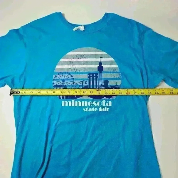 Womens Teal Blue Minnesota State Fair Tshirt Size Medium - Picture 3 of 4